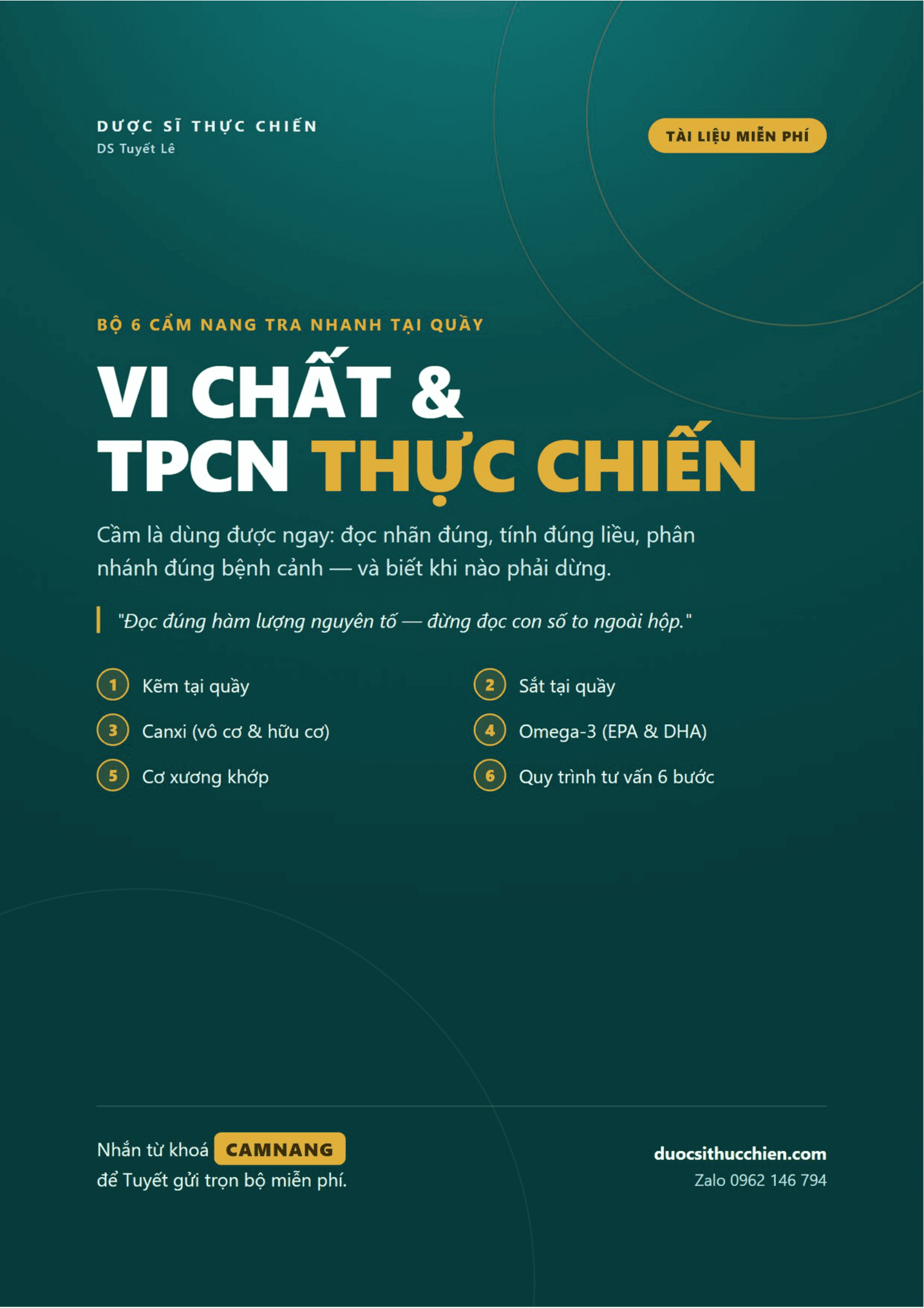 Bộ Cẩm Nang Vi Chất & TPCN Tại Quầy